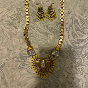 Stella Dot “Norah” necklace and earrings set.  EUC